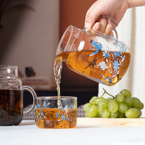 高硼硅玻璃耐高温大容量杯把手杯