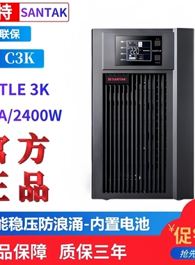 山特C3K UPS电源 CASTLE3K在线式不间断3KVA/2400W内置电池稳压