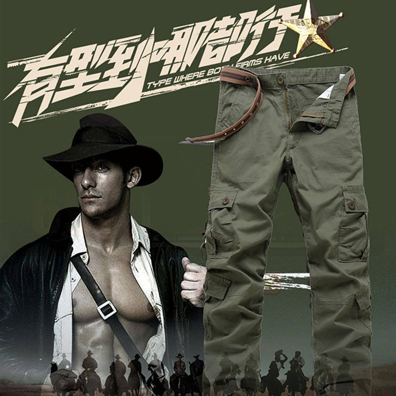 秋冬新款男士多口袋工装裤宽松休闲裤子男直筒户外运动工作裤军裤在类目 模玩/动漫/周边/cos/桌游, Cosplay服饰/道具/服务, Cosplay男装中 - 来自Buy2taobao.com提供专业的淘宝代购服务