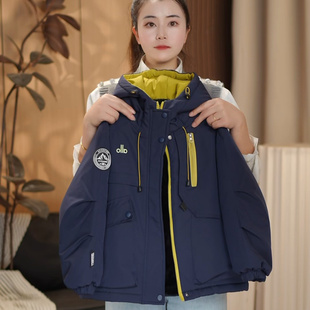 【加绒加棉】男童冬款外套2025新款儿童冲锋衣派克服深秋棉服洋气