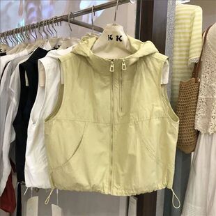 马甲男女童外穿外套2026春秋新款韩版儿童宽松无袖连帽坎肩上衣潮
