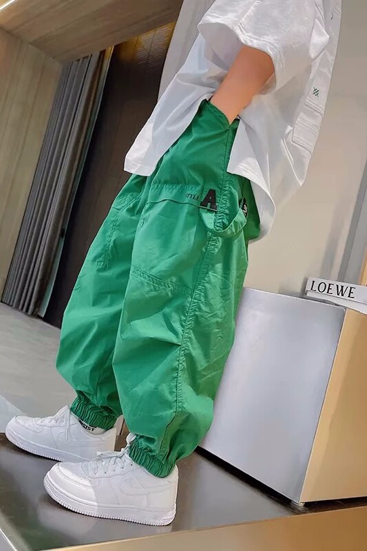 男童新款帅气工装长裤夏季儿童秋裤薄款防蚊裤中大童韩版束脚裤潮