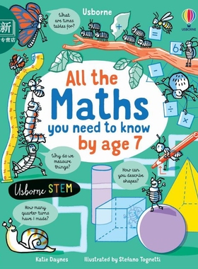 预售 ALL THE MATHS YOU NEED TO KNOW BY AGE 7 7岁时，你所需要知道的数学 英文原版进口童书 儿童科普绘本 知识百科 又日新