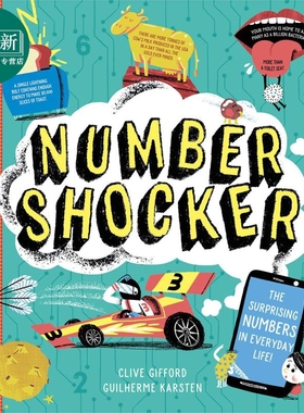 数字震撼者 Number Shocker 英文原版 儿童科普绘本 自然科学知识图画书 精装进口图书 6岁以上 色彩缤纷 跨学科 又日新