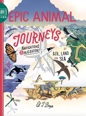 海陆空动物迁徙史诗Navigation and migration by air land and sea英文原版 儿童科普绘本 精装百科绘本 进口 又日新