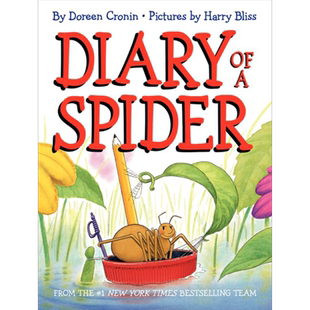 蜘蛛日记 Diary of a spider 英文原版 儿童绘本 动物搞笑冒险故事 昆虫图画书 精装进口图书 4-8岁儿童读物 又日新