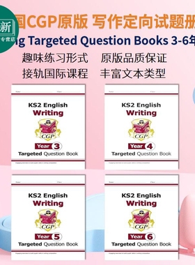 英国CGP原版 Writing Targeted Question Books KS2 Grade 3-6 年级 写作定向试题册 英文原版 进口教材 又日新