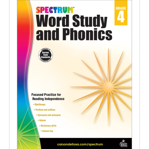 光谱练习册 单词学习和自然拼读系列 4年级 Spectrum Word Study and Phonics Grade 4 美国Carson Dellosa 原版 又日新