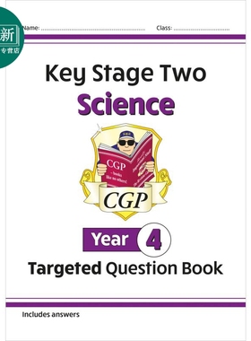 英国原版CGP教辅 新的 KS2 科学 4年级有针对性的问题书 含答案New KS2 Science Year 4 Targeted Question Book 又日新