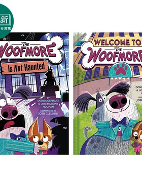 英文原版 全彩章节书 欢迎来到狗狗酒店2册 Welcome to the Woofmore 1-2 儿童幽默搞笑 初级章节故事书 又日新