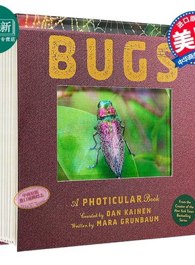 光与影视觉书 会动的3D图片书 3D立体绘本 昆虫 Bugs 英文原版 动物绘本 立体场景读物 精装 进口书 畅销系列新作 又日新