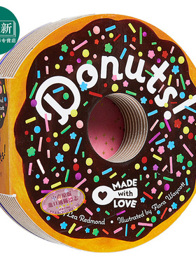 Made with Love Donuts 异形书 爱心甜甜圈 低幼儿童绘本 图画书 洞洞书纸板书 益智启蒙 英文原版 进口童书
