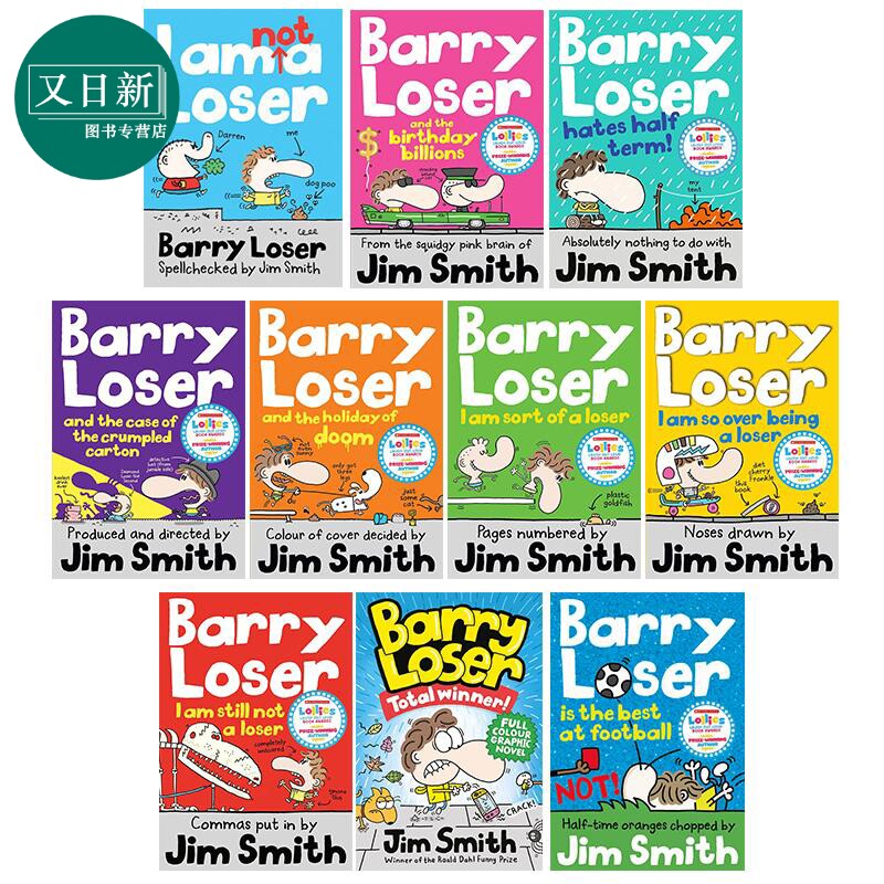The Barry Loser 倒霉蛋巴里10册套装英文原版 I am Not a Loser 儿童校园幽默漫画故事图画书 图像小说 进口图书 又日新