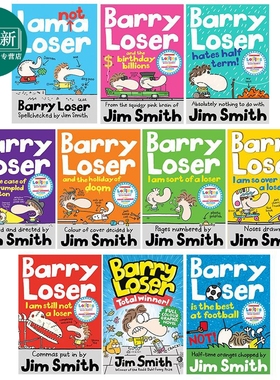 预售 The Barry Loser 倒霉蛋巴里10册套装英文原版 I am Not a Loser 儿童校园幽默漫画故事图画书 图像小说 进口图书 又日新