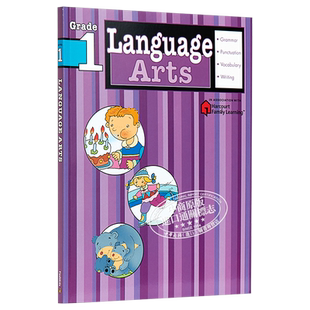 Flash Kids语言艺术习题 1年级 英文原版 Language Arts Grade 1 英词汇拼写 美国教材教辅工具书 Harcourt Family Learning