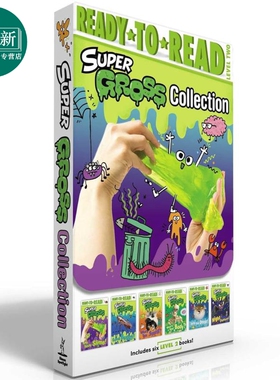 齐齐学会读2级 超级脏脏书 6册 Ready-to-read level 2 Super Gross Collection Boxed Set 英文原版 分级阅读 又日新