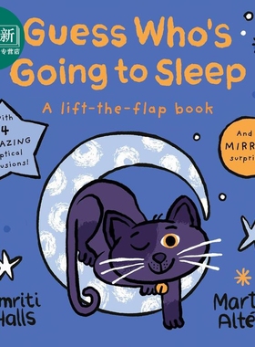 猜猜谁要睡觉了 Marta Altes Guess Whos Going to Sleep 英文原版 儿童纸板绘本 亲子图画书纸板书翻翻书 1-5岁 又日新