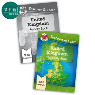 预售 英国CGP原版 KS2 Discover & Learn Geography United Kingdom  探索学习活动套装2册 地理 英国篇 科学知识