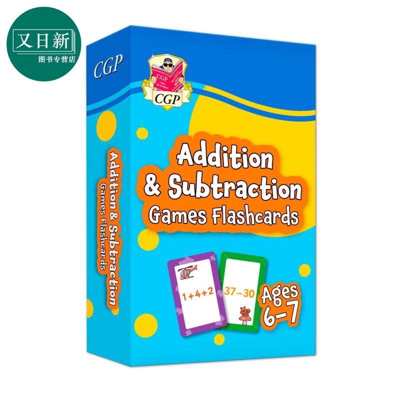 CGP New Addition & Subtraction Games Flashcards for Ages 6-7 (Year 2) 适合6-7岁（2年级）的加法和减法游戏闪卡 又日新