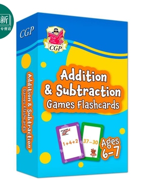 CGP New Addition & Subtraction Games Flashcards for Ages 6-7 (Year 2) 适合6-7岁（2年级）的加法和减法游戏闪卡 又日新