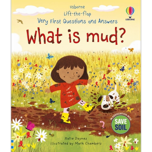 尤斯伯恩你问我答 泥土是什么Very First Questions and Answers What is mud英文原版 儿童纸板书翻翻书亲子绘本 又日新