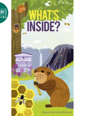 Miranda Smith Whats Inside 立体书 谁在里面 机关推拉操作书 英文原版进口图书 儿童绘本 动物知识科普图画书 又日新