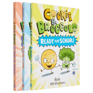 Cookie & Broccoli 桥梁漫画 饼干和西兰花4册套装 英文原版 进口图书 儿童早期章节书 图画书 图像小说 5岁以上 又日新