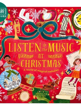 发声音乐书 听听节日的钟声 Listen to the Music at Christmas 英文原版 儿童活动玩具书 音乐绘本 进口精装童书 又日新