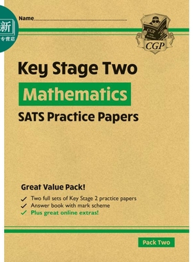 新KS2 Maths SATS实践论文套装2 New KS2 Maths SATS Practice Papers Pack 2 with free Online Extras英文原版 又日新