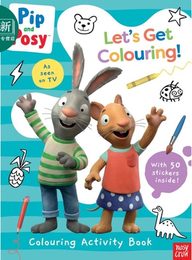 Pip and Posy: Let’s Get Colouring! 波西和皮普:一起来涂颜色 英文原版 进口图书 儿童绘本 涂色着色书图画书 又日新