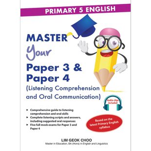 CPD P5 English Master Your Paper 3 & 4 Listening & Oral 小学五年级英语掌握你的试卷3和4 听力和口语 英文原版 又日新