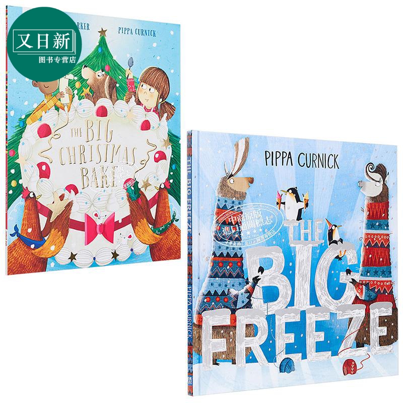 Pippa Curnick 2册套装 精品绘本英文原版儿童绘本故事 The Big Christmas Bake圣诞烘焙 The Big Freeze冰天雪地 又日新