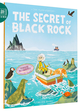 Joe Todd Stanton英文原版 The Secret of Black Rock移动的黑色小岛 桥梁漫画图像小说 小初文学 水石奖获奖作品 又日新
