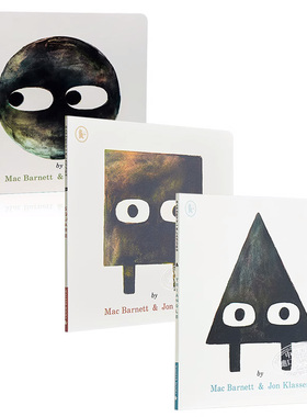 形状三部曲 Square Triangle Circle 正方形 三角形 圆形 英文原版 Mac Barnett Jon Klassen 乔恩克拉森 艺术英语儿童启蒙又日新