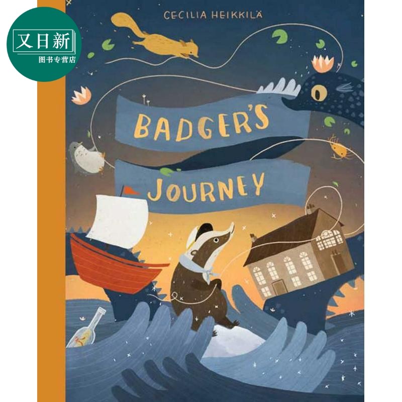 Cecilia Heikkila Badgers Journey 獾的旅程 英文原版 进口图书 儿童绘本 动物故事图画书 又日新
