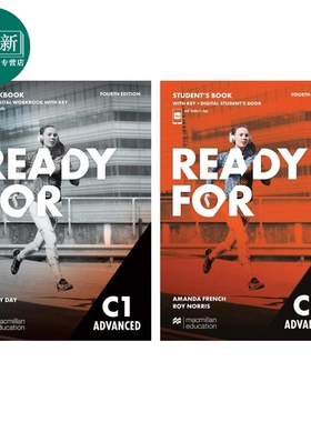 麦克米伦剑桥CAE考试备考学生用书+练习册套装 含答案配电子书 Ready for C1 Advanced Students Book Workbook 又日新