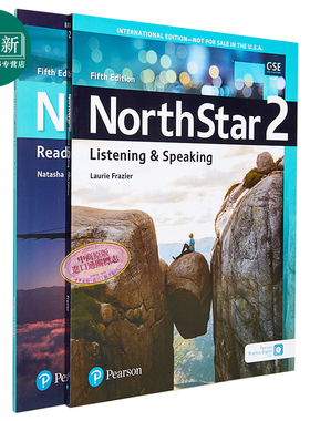 托福雅思 North Star 培生北极星听说读写第2级套装共2册含APP资源及音频Fifth Edition【不含MyEnglishLab】