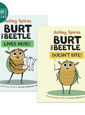 Burt the Beetle 甲虫伯特桥梁漫画2册 不咬人Doesnt Bite 住在这里Lives Here 英文原版 儿童故事书图像小说 又日新