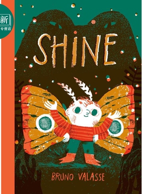 怕黑的小飞蛾 Bruno Valasse Shine 英文原版 儿童绘本 动物故事图画书 精装精品绘本 进口图书3-7岁 勇气故事 又日新