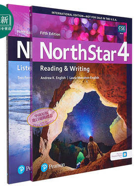 托福雅思 North Star 培生北极星听说读写第4级套装共2册含APP资源及音频Fifth Edition【不含MyEnglishLab】