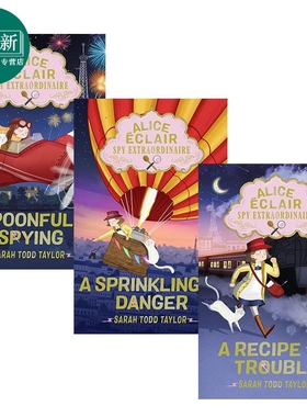 预售 Alice Eclair Spy Extraordinaire 侦探爱丽丝3册 儿童章节书推理故事 A Spoonful of Spying Recipe for Trouble 又日新