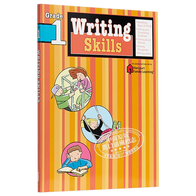 预售 Flash Kids写作技能1年级 英文原版Writing Skills Grade1英语写作技巧Harcourt Family Learning小学教材教辅 家庭学习练习?