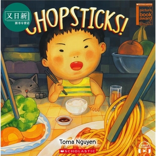 兒童繪本 Chopsticks Toma 英文原版 學(xué)樂繪本比比 筷子故事 親子繪本 Nguyen 3到6歲 又日新