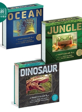 3D立体绘本系列3册 Ocean海洋 Jungle丛林 Dinosaur 光与影视觉书系列 会动的3D图片书 英文原版 纽约时报畅销书 又日新