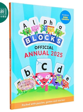 字母积木年鉴手册2025 Alphablocks Annual 2025 英文原版 儿童卡通动画 字母知识学习 游戏绘本图画书 精装童书 又日新