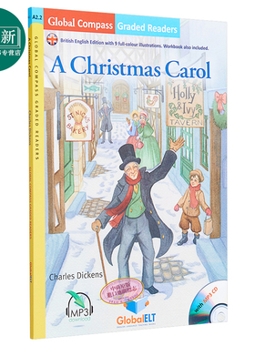 A Christmas Carol A2.2 分级读物 圣诞颂歌(英式英语) 7-12岁 Global ELT Graded Reader 配在线音频不含CD