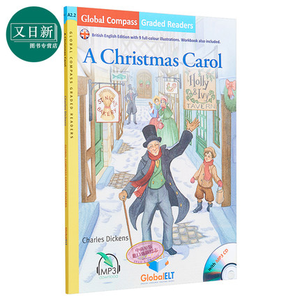 A Christmas Carol A2.2 分级读物 圣诞颂歌(英式英语) 7-12岁 Global ELT Graded Reader 配在线音频不含CD