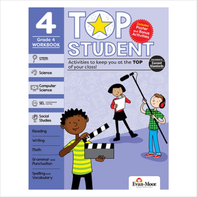 成为优等生：4级 Evan-moor Top Student G4 小学4年级课外练习 教材教辅 亲子学习 综合学科 英文原版