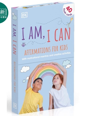 DK儿童激励语I Am I Can Affirmations Cards for Kids英文原版 励志故事卡 儿童性格培养 进口 卡片读物  又日新