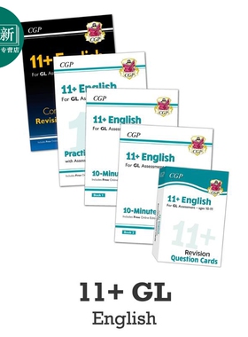 英国CGP原版 11+ GL English Study Practice 小学6年级英语学练套装5册含答案 电子版 10-11岁 私立中学入学考试